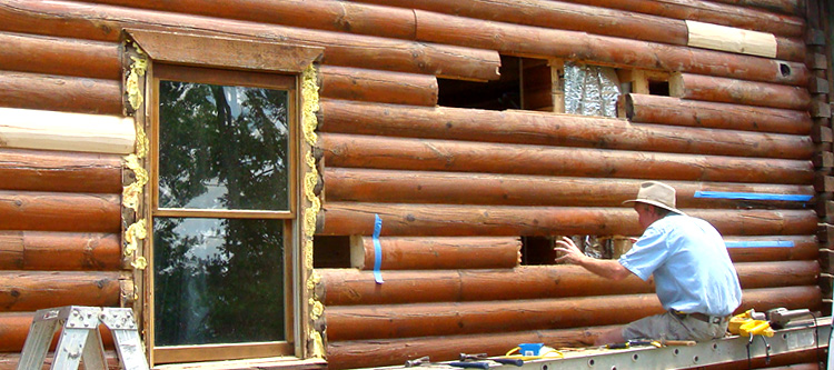 Log Home Repair Roanoke City, Virginia